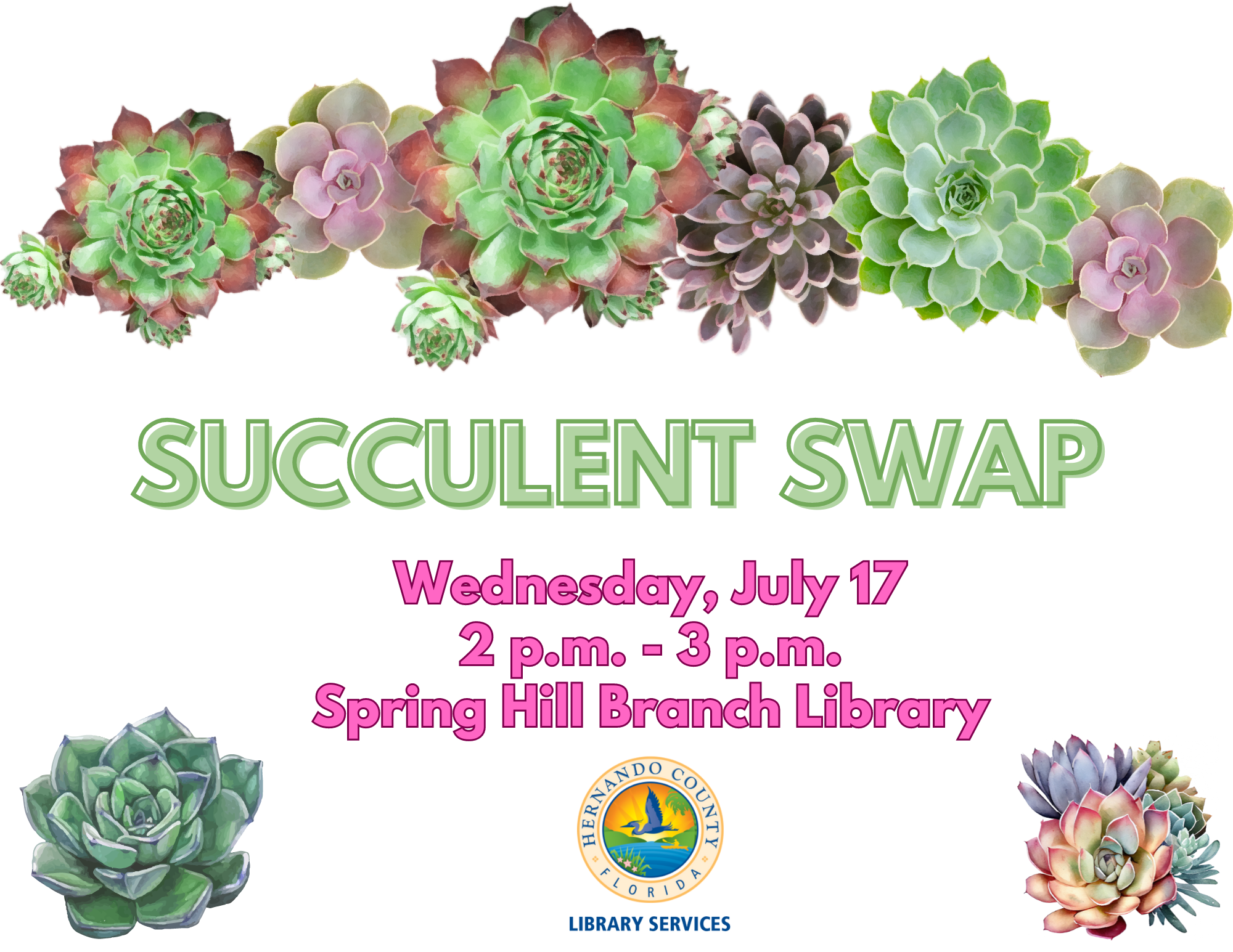 Succulent Swap July 17 2 p.m.