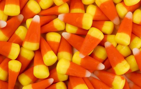 A bunch of candy corn 