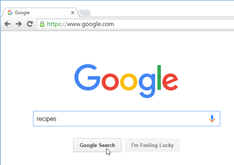 Google search screen