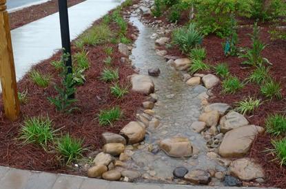 photo of water running over rocks