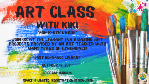 Art Class with Kiki @ East Hernando Branch 