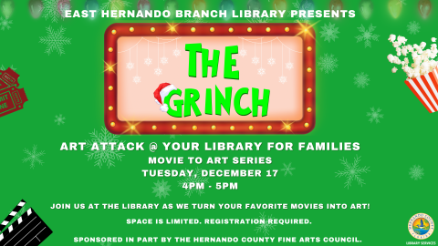 Art Attack @ Your Library for Families - East Hernando Branch 