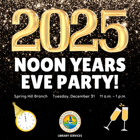 Noon Years Eve Party December 31 at 12 Noon