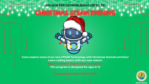 Christmas STEAM Evening @ East Hernando Branch