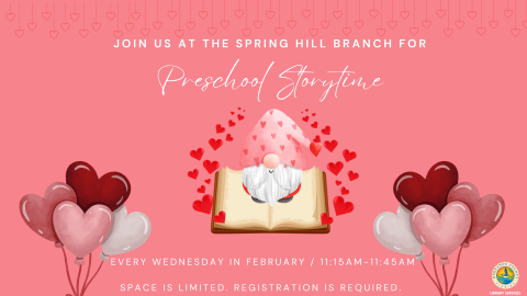 Preschool Storytime @ Spring Hill Branch 