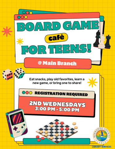 Board Game Cafe for Teens at Main Branch 2025