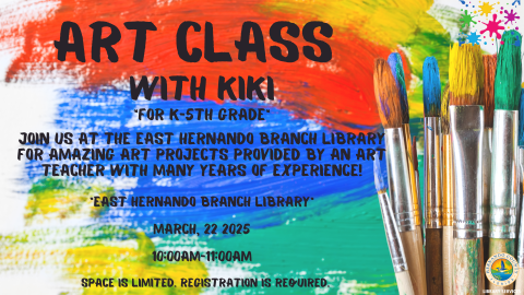 Art Class with Kiki @ East Hernando Branch 