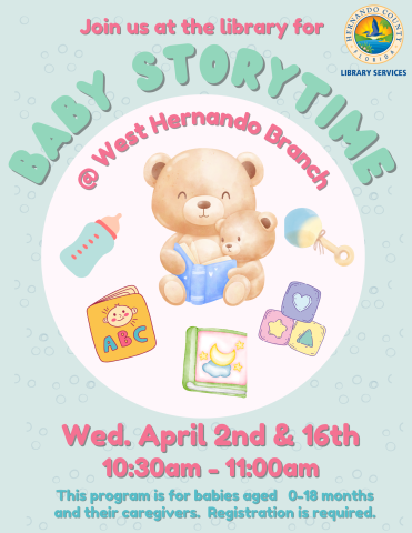 Baby Storytime April 2025 Flyer