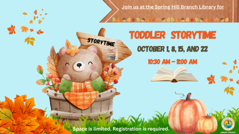 Toddler Storytime @ Spring Hill Branch 