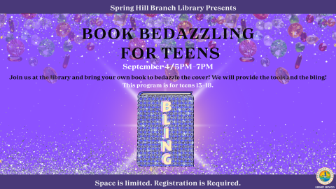 Book Bedazzling for Teens @ Spring Hill Branch 