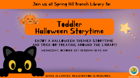 Toddler Halloween Storytime @ Spring Hill Branch 