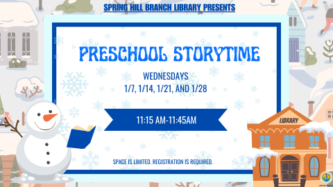 Preschool Storytime @ Spring Hill