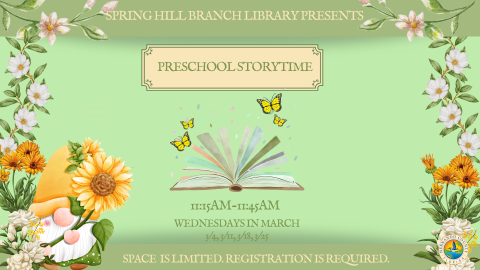 Preschool Storytime @ Spring Hill Branch 