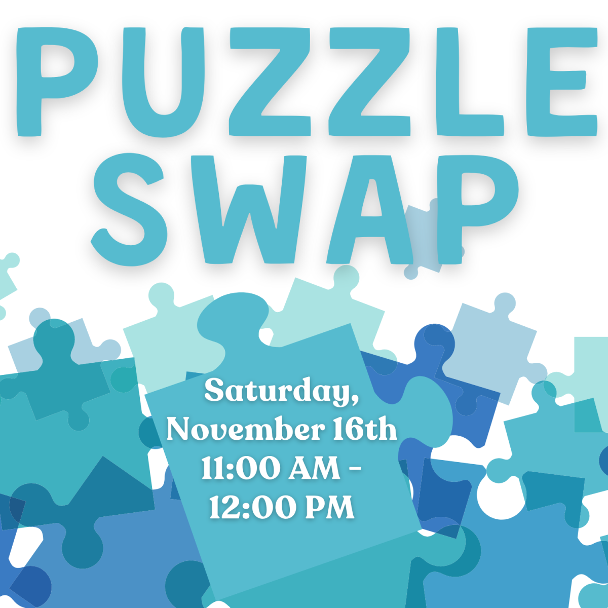 Puzzle Swap in blue text