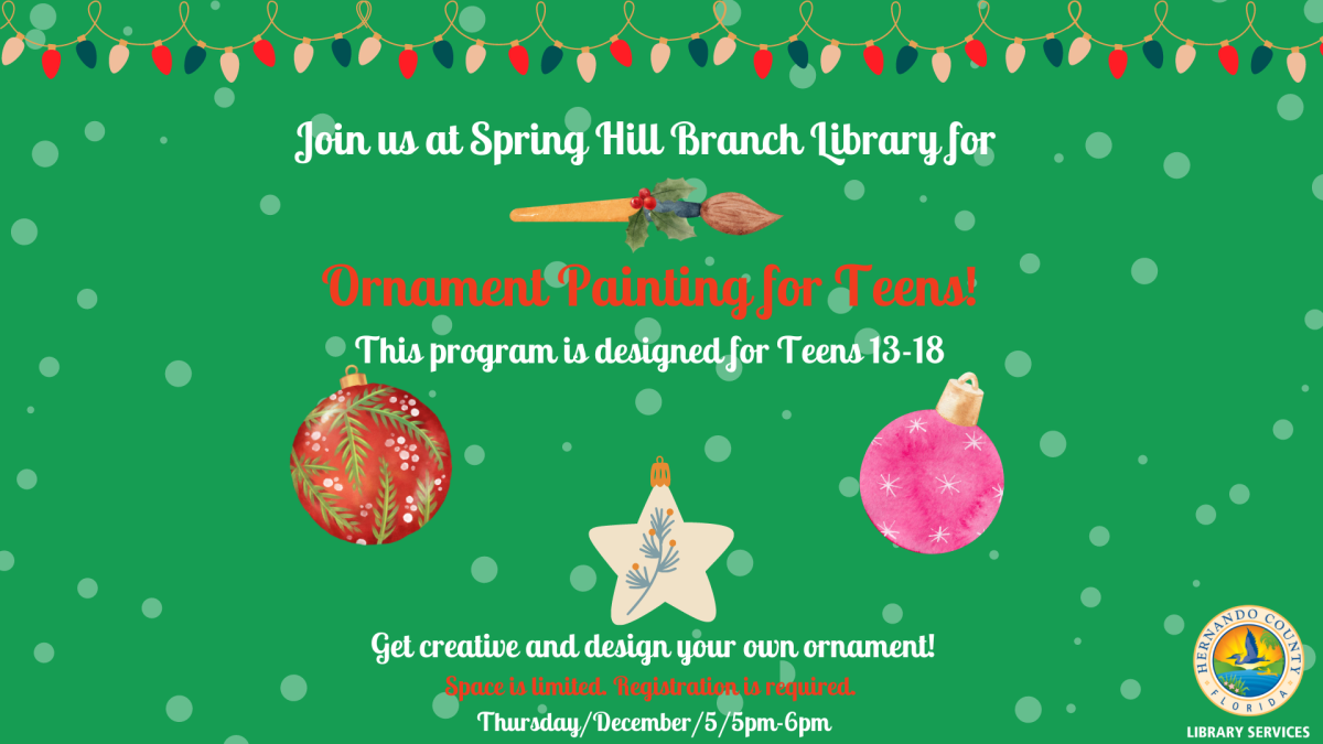 Ornament Painting for Teens @ Spring Hill Branch 