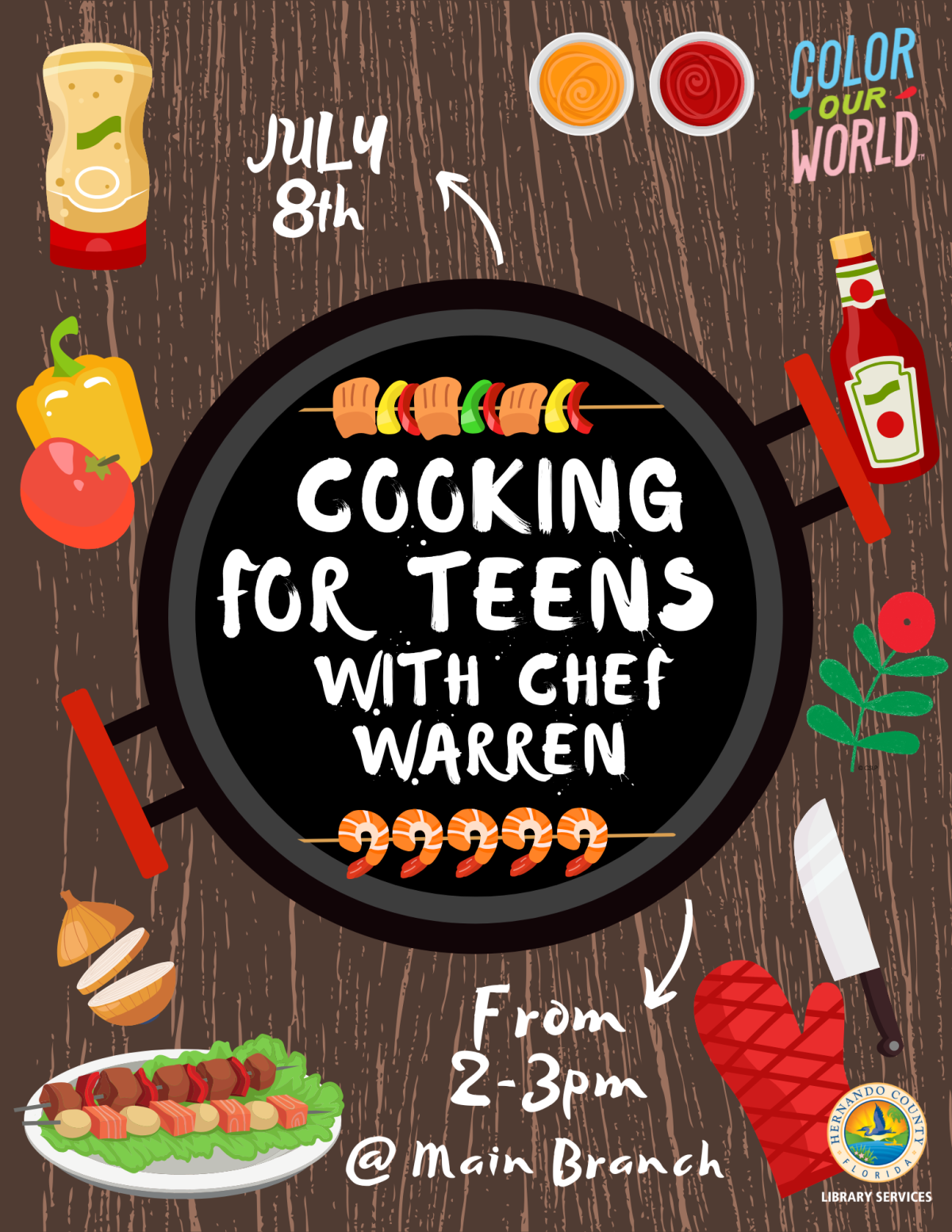 Cooking for Teens with Chef Warren at Main July