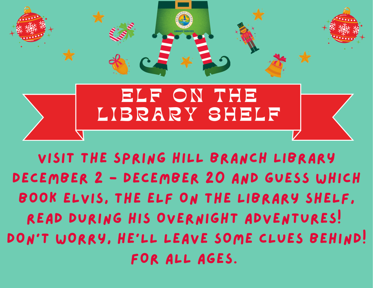Elf on the Library Shelf December 2 thru December 20