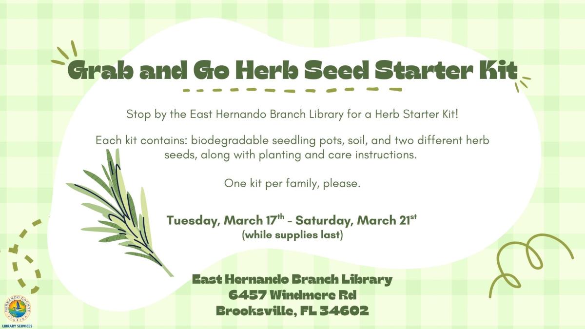 Grab and Go Herb Seed Starter Kit